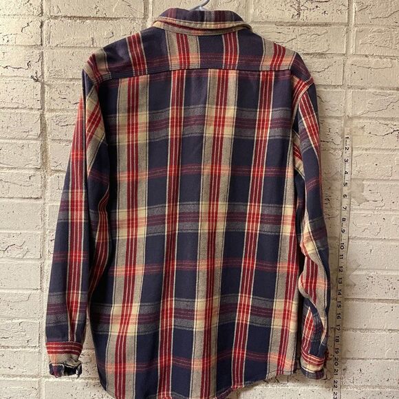 Carhartt Red Plaid Distressed Rugged Shirt Med - Picture 7 of 12